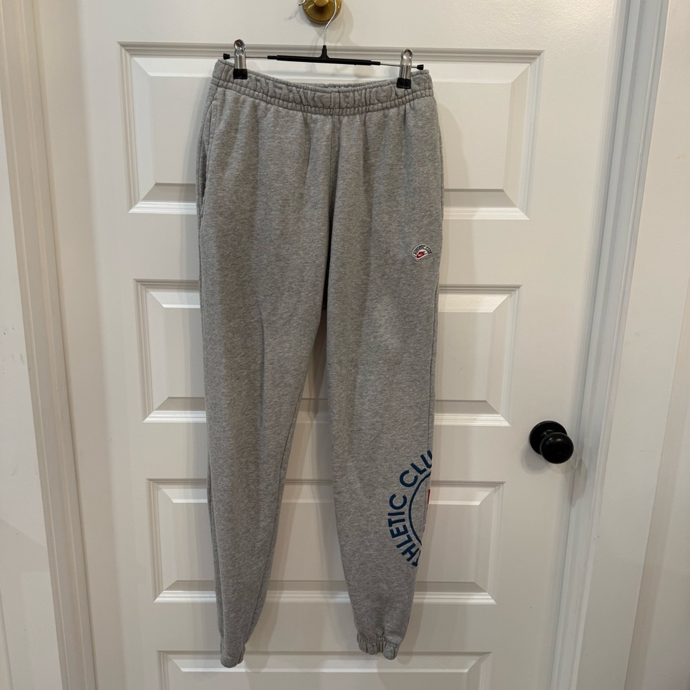 Nike Athletic Club Grey Fleece Joggers Vintage Retro Small